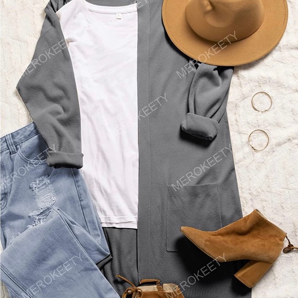 Long hooded cardigan - Picture 2 of 2